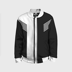 Детский бомбер Чёрные и белые полоски