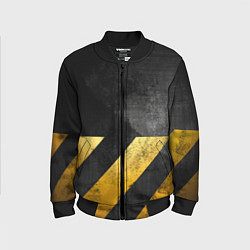 Детский бомбер Желтые предупреждающие полосы