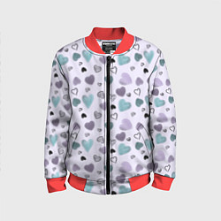 Детский бомбер Розовый паттерн с сердечками