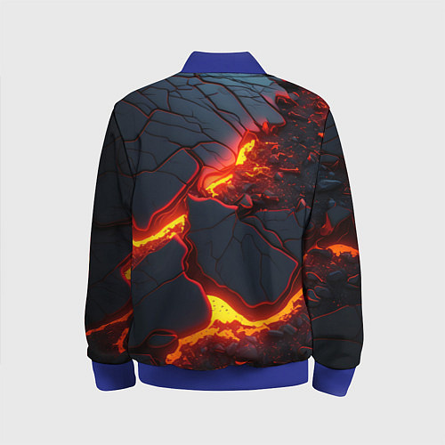Детский бомбер Красивая неоновая лава / 3D-Синий – фото 2