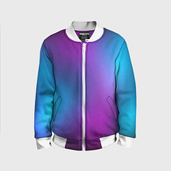 Бомбер детский НЕОНОВЫЙ ГРАДИЕНТ, цвет: 3D-белый