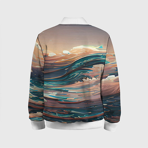 Детский бомбер Необъятный океан / 3D-Белый – фото 2