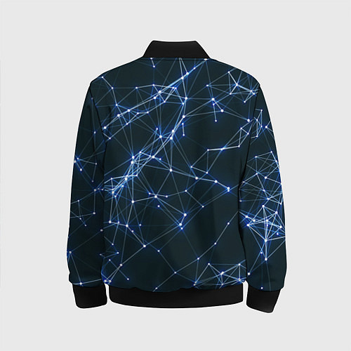 Детский бомбер Нейросети абстракция / 3D-Черный – фото 2
