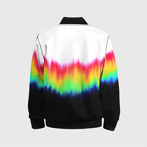 Детский бомбер Северное сияние - тай-дай / 3D-Черный – фото 2