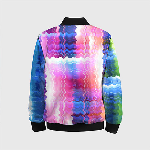 Детский бомбер Абстрактные линии сайфай / 3D-Черный – фото 2