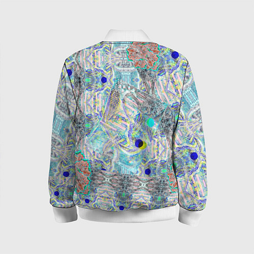 Детский бомбер Абстракция Фиона / 3D-Белый – фото 2