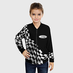 Бомбер детский Ford racing flag, цвет: 3D-черный — фото 2