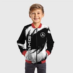 Бомбер детский Mercedes benz - white color, цвет: 3D-красный — фото 2