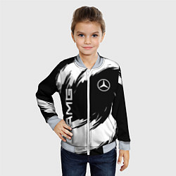 Бомбер детский Mercedes benz - white color, цвет: 3D-серый — фото 2