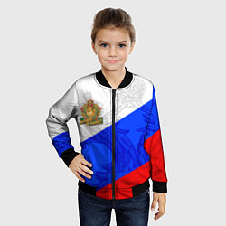Бомбер детский Россия - пограничные войска, цвет: 3D-черный — фото 2