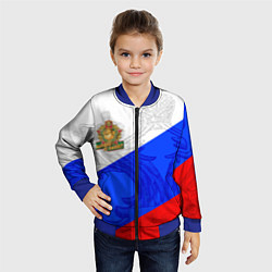 Бомбер детский Россия - пограничные войска, цвет: 3D-синий — фото 2