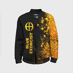 Детский бомбер Blue Exorcist - gold gradient: по-вертикали