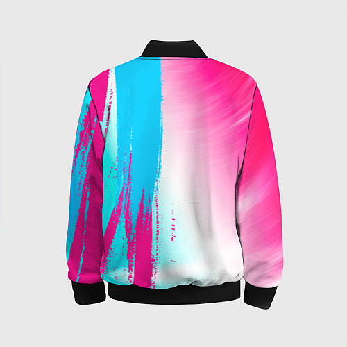 Детский бомбер Changan neon gradient style: по-вертикали / 3D-Черный – фото 2