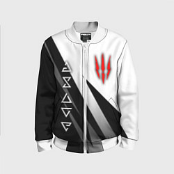 Бомбер детский The witcher - знаки, цвет: 3D-белый