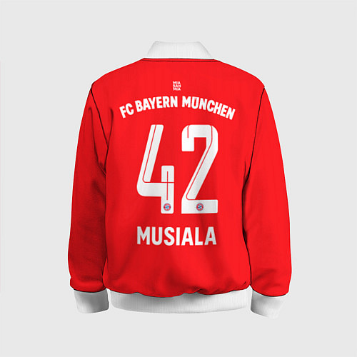 Детский бомбер Джамал Мусиала Бавария Мюнхен форма 2223 домашняя / 3D-Белый – фото 2
