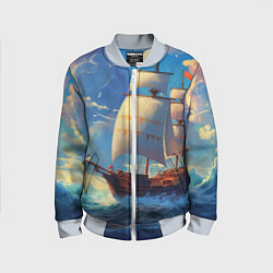 Детский бомбер Парусник в море