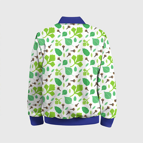 Детский бомбер Green plants / 3D-Синий – фото 2