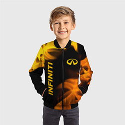 Бомбер детский Infiniti - gold gradient: надпись, символ, цвет: 3D-черный — фото 2