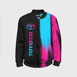 Бомбер детский Toyota - neon gradient: по-вертикали, цвет: 3D-черный