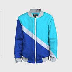Детский бомбер Двуцветный голубой
