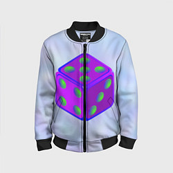 Бомбер детский Игральный кубик, цвет: 3D-черный