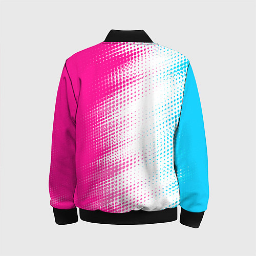 Детский бомбер Porsche neon gradient style: по-вертикали / 3D-Черный – фото 2