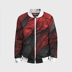 Бомбер детский Red black texture, цвет: 3D-белый