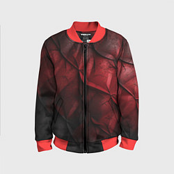 Детский бомбер Black red texture