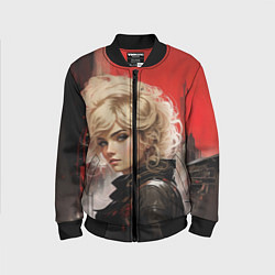 Бомбер детский Смотрящая за районом, цвет: 3D-черный