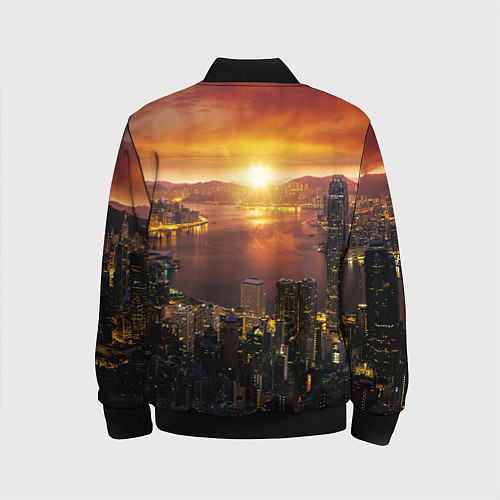 Детский бомбер Китай - Гон конг / 3D-Черный – фото 2