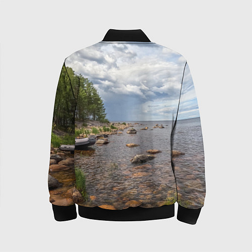 Детский бомбер Лодка на Ладоге / 3D-Черный – фото 2