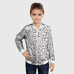 Бомбер детский Маленькие цветочки паттерн, цвет: 3D-белый — фото 2
