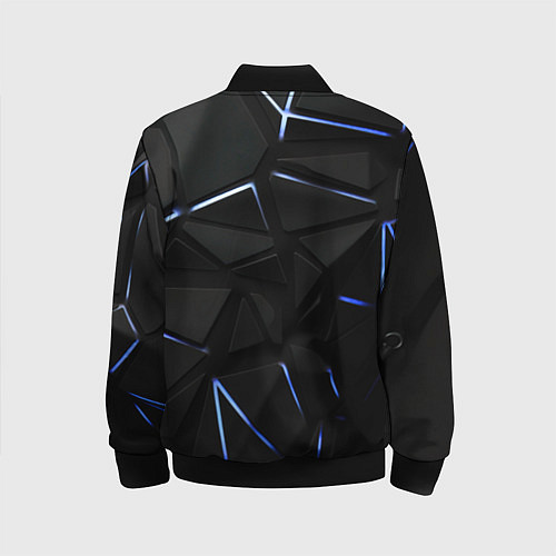 Детский бомбер Black texture neon line / 3D-Черный – фото 2