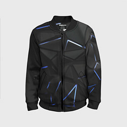 Бомбер детский Black texture neon line, цвет: 3D-черный