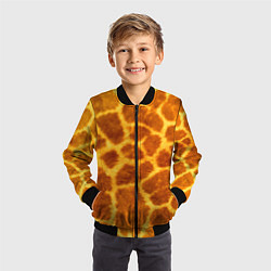 Бомбер детский Шкура жирафа - текстура, цвет: 3D-черный — фото 2