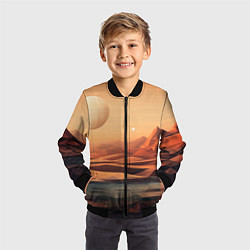 Бомбер детский Загадочная планета, цвет: 3D-черный — фото 2