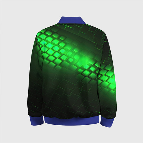 Детский бомбер Juventus green logo neon / 3D-Синий – фото 2