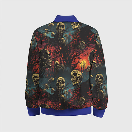 Детский бомбер Нечистый дух / 3D-Синий – фото 2