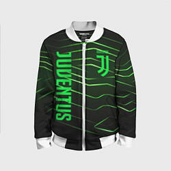 Бомбер детский Juventus 2 green logo, цвет: 3D-белый