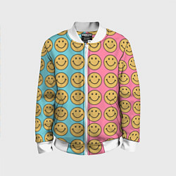 Бомбер детский Smiley, цвет: 3D-белый