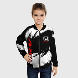 Бомбер детский Honda - белые краски, цвет: 3D-черный — фото 2