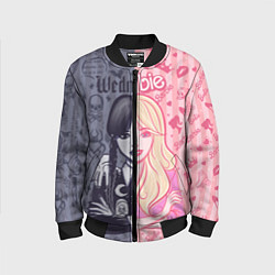 Детский бомбер Барби и Уэнсдей - мои две личности: в стиле тату