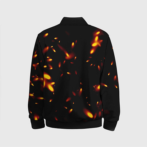 Детский бомбер Разлетающиеся искры пламени / 3D-Черный – фото 2