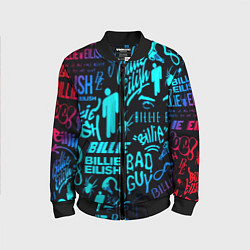 Детский бомбер Billie Eilish neon pattern