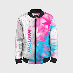 Бомбер детский Jaguar neon gradient style: по-вертикали, цвет: 3D-черный