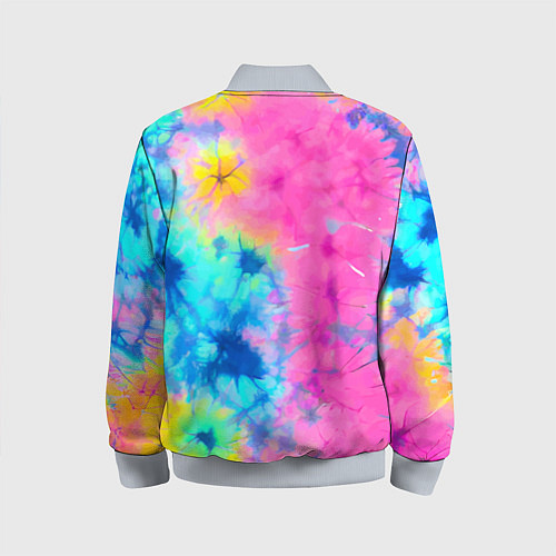 Детский бомбер Barbie - floral pattern - tie-dye / 3D-Серый – фото 2