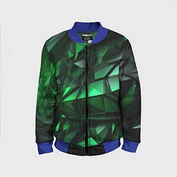 Бомбер детский Green abstract, цвет: 3D-синий
