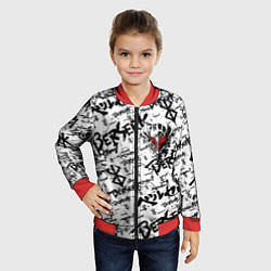Бомбер детский Berserk tattoo mask, цвет: 3D-красный — фото 2