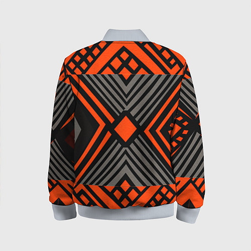Детский бомбер Узор в этническом стиле племени масаев / 3D-Серый – фото 2