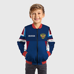 Бомбер детский Спортивная Россия, цвет: 3D-красный — фото 2